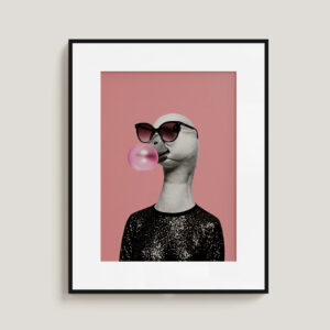 Funny Goose Pop Art Print, Quirky Animal Wall Portrait, Humorous Farm Animal Illustration, Playful Home Decor