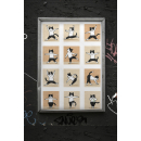 Yoga Cat Art Print, Funny Cartoon Wall Poster, Cute Relaxing Cat Illustration, Humorous Home & Yoga Room Decor