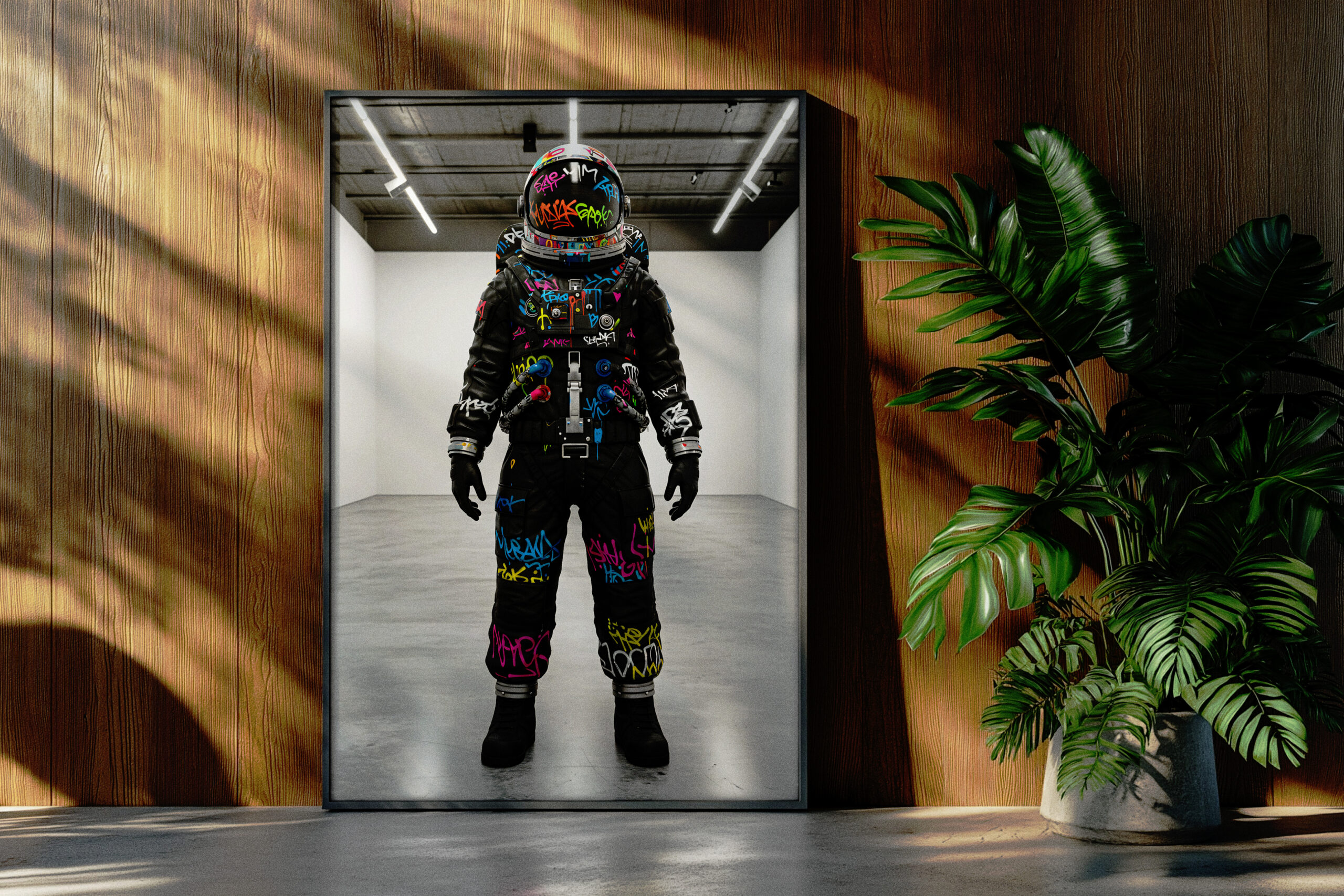 Graffiti Astronaut Art Print: Urban Sci-Fi Poster - Image 5