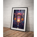 Celestial Portal Psychedelic Art Print, Visionary Astral Gateway Wall Decor, Trippy Cosmic Illustration,