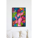 Pink Panther Street Art Wall Print | Graffiti Pop Art Illustration | Smoking Cartoon Urban Artwork | Bold Statement Wall Decor