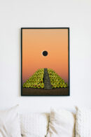 Surreal Avocado Pyramid Art Print, Whimsical Kitchen Wall Decor, Quirky Food Illustration