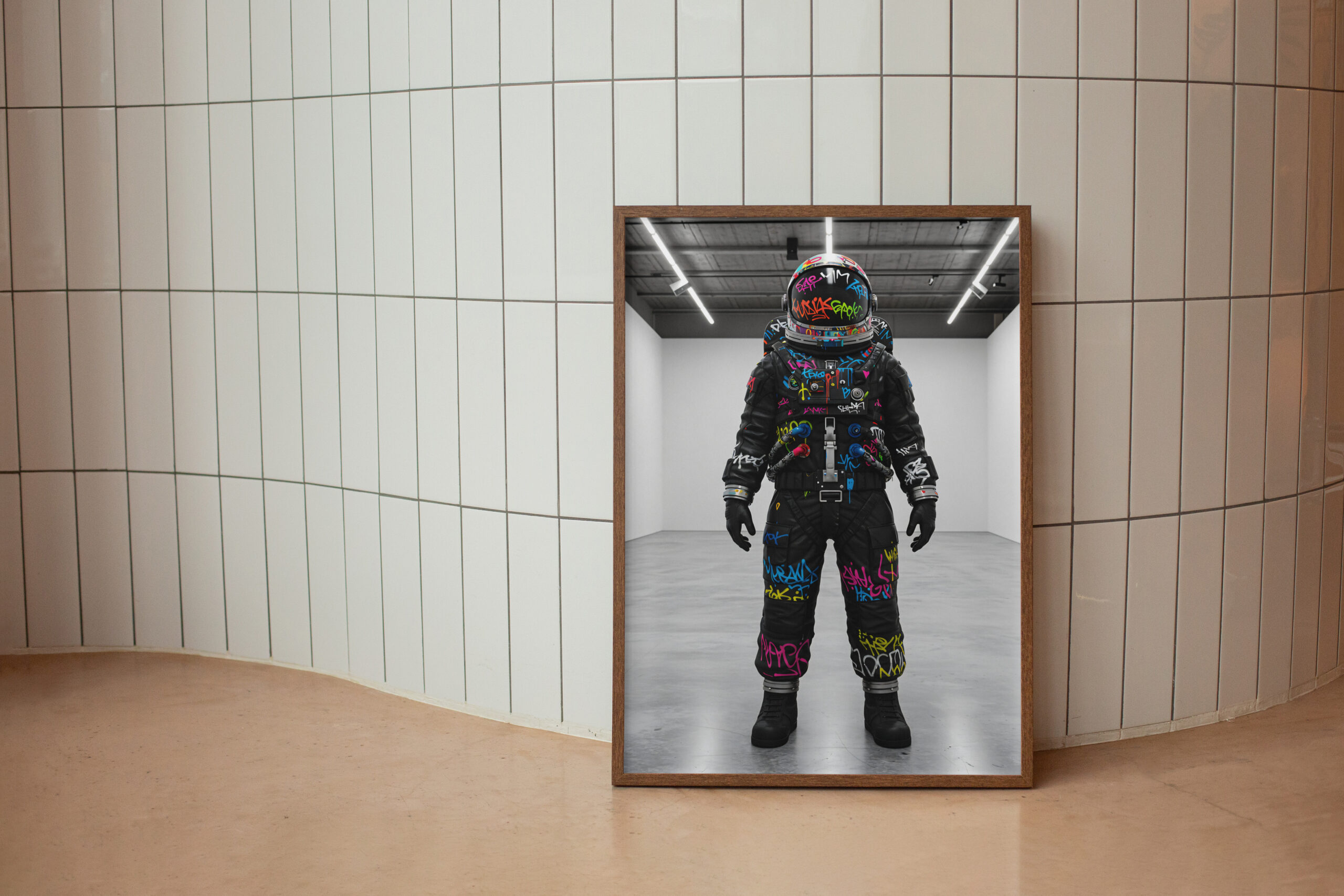 Graffiti Astronaut Art Print: Urban Sci-Fi Poster - Image 6