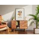 Sad Duck Art Print, Dark Humor Meme Poster, Funny Quirky Wall Decor, Emotional Cartoon Illustration, Digital Download