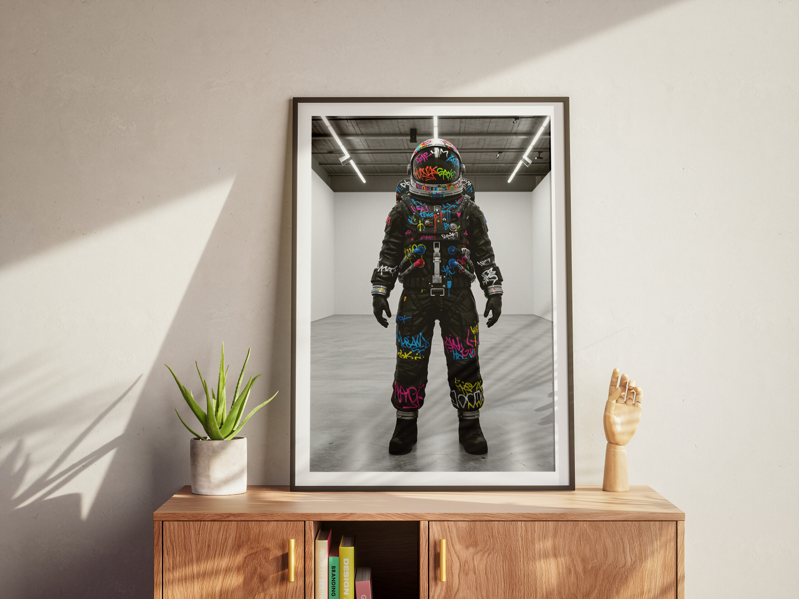 Graffiti Astronaut Art Print: Urban Sci-Fi Poster - Image 7