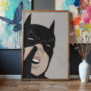 Dark Knight Facepalm Wall Art – Minimalist Superhero Illustration Print