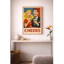 Cheers – Mid-Century Cocktail Wall Art Print