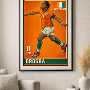 Didier Drogba Iconic Football Artwork – Power With Purpose