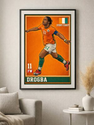 Didier Drogba Iconic Football Artwork – Power With Purpose