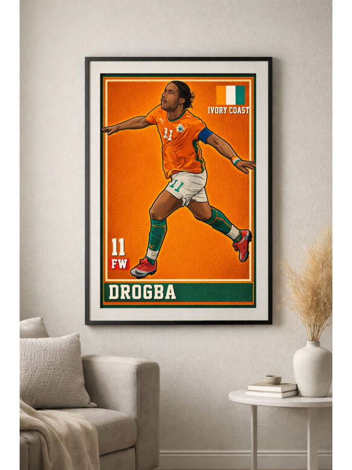 Didier Drogba Iconic Football Artwork – Power With Purpose