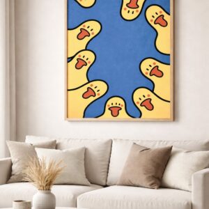 Playful Illustration Wall Art – Premium Minimalist Art Print with Bold Color Design, Gallery-Style Contemporary Decor