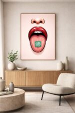 AI Speech Exposed – Bold Artificial Intelligence Pop Art Wall Print | Modern Tech Concept Artwork