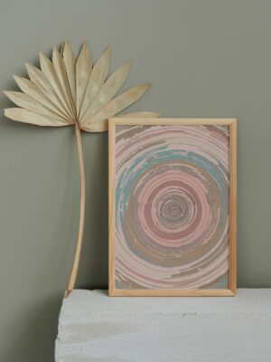 Pastel Swirl Print: Boho Abstract Wall Art
