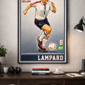 Frank Lampard Iconic Football Artwork – The Midfielder Who Scored Like a Striker