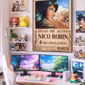 Nico Robin Wanted Poster – One Piece Anime Wall Art Print | Vintage Pirate Bounty Artwork