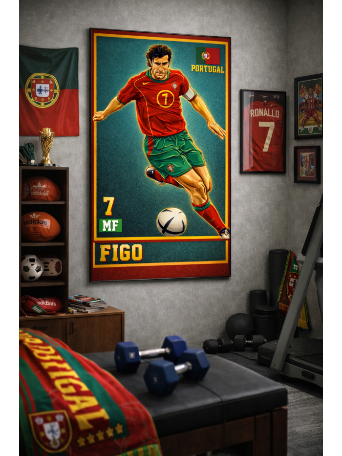 Luís Figo Iconic Football Artwork – The Art of Total Control
