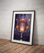 Celestial Portal Psychedelic Art Print, Visionary Astral Gateway Wall Decor, Trippy Cosmic Illustration,