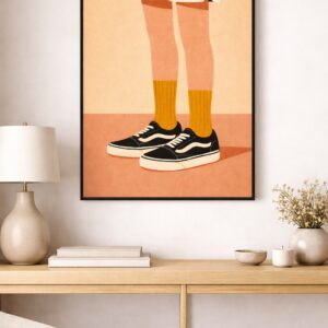 Contemporary Illustration Wall Art – Premium Minimalist Art Print Featuring Modern Lifestyle Detail, Gallery-Style Timeless Decor