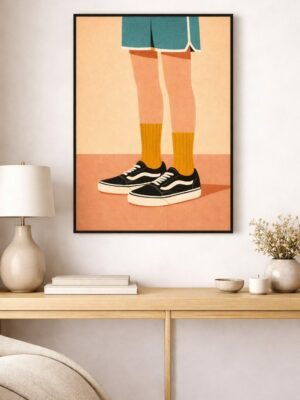 Contemporary Illustration Wall Art – Premium Minimalist Art Print Featuring Modern Lifestyle Detail, Gallery-Style Timeless Decor