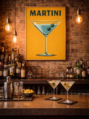Classic Martini – Vintage Cocktail Wall Art Print