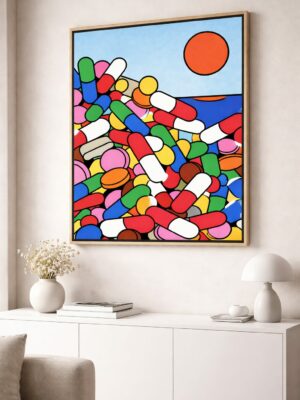 Contemporary Pop Art Wall Art – Premium Gallery-Style Art Print with Bold Color Composition and Minimalist Modern Design