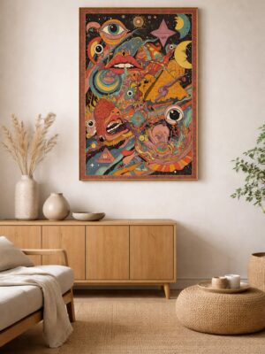 Cosmic Vision – Psychedelic Surreal Wall Art Print