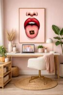 Artificial Intelligence on the Tip of the Tongue – Conceptual AI Art Print
