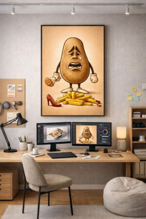 Dark Humor Pop Art Print – “Collateral Damage”