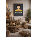 Pablo Escobar – Minimalist Crime History Portrait Art Print