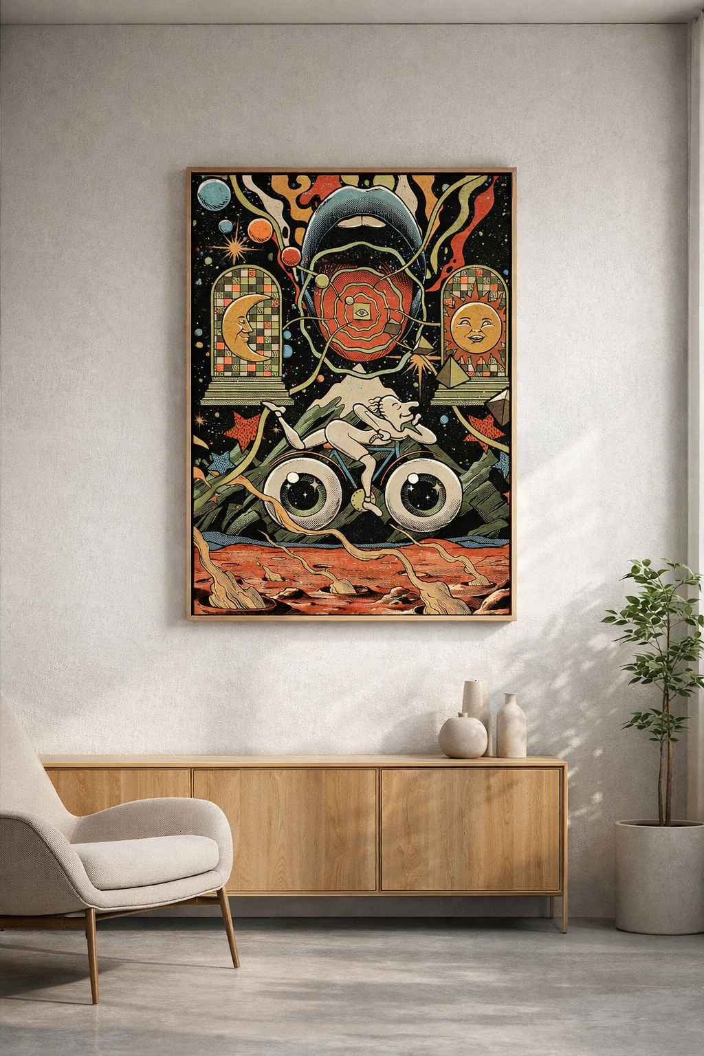 Cosmic Vision – Psychedelic Surreal Art Print