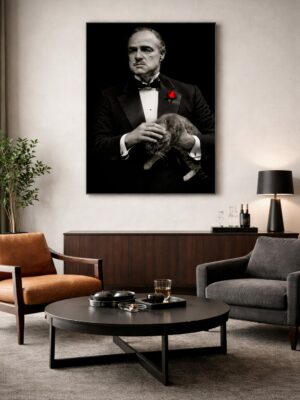 Don Corleone Wall Art Print – The Godfather Inspired Cinematic Portrait