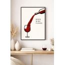 Minimalist Wine Wall Art – Premium Contemporary Art Print with Typography, Gallery-Style Modern Decor for Sophisticated Interiors
