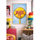 “Suck It” Lollipop Wall Art Print – Bold Humor Pop Art Illustration