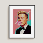 Elon Musk Pop Art Print, Famous Wall Decor, Bubblegum Style Poster, Modern Celebrity Illustration