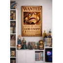 God Usopp Wanted Poster – One Piece Anime Wall Art Print | Legendary Pirate Bounty Artwork