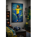 Neymar Jr. Iconic Football Artwork – Brazilian Joy & Brilliance