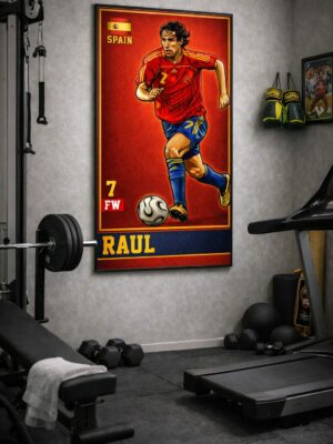 Raúl González Iconic Football Artwork – The Master of Timing