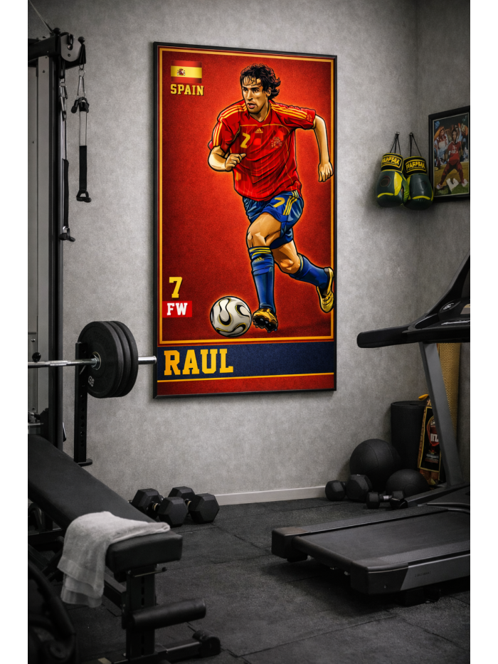 Raúl González Iconic Football Artwork – The Master of Timing