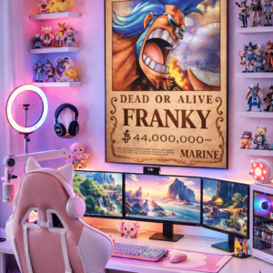 Franky Wanted Poster – One Piece Anime Wall Art Print | Vintage Pirate Bounty Artwork