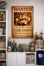 God Usopp Wanted Poster – One Piece Anime Wall Art Print | Legendary Pirate Bounty Artwork