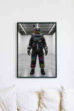 Graffiti Astronaut Art Print: Urban Sci-Fi Poster