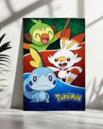 Grookey, Scorbunny & Sobble – Galar Starters Pokémon Art Print