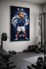 Kylian Mbappé Iconic Football Artwork – Modern Power Portrait
