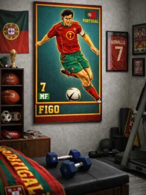 Luís Figo Iconic Football Artwork – The Art of Total Control