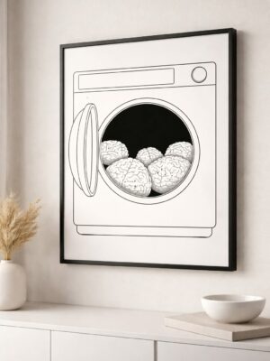 Luxury Conceptual Line Art Wall Print – Premium Minimalist Illustration Artwork, Gallery-Style Modern Decor with Surreal Design