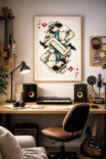 Michael Jackson Inspired Wall Art – Jack of Diamonds Playing Card Illustration