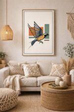 Mid-Century Flight – Modern Bird Wall Art Print