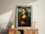 Mona Lisa Modern Graffiti Print – Urban Pop Art Wall Decor with Headphones & Tattoo