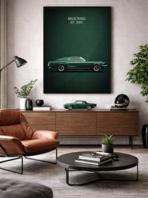 Mustang GT 390 – Classic American Muscle Art Print