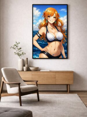 Nami – One Piece Anime Beach Art Print